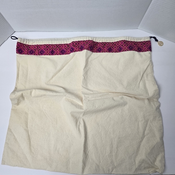 Tory‎ Burch Dust Bag 19×20 Cream Pink Purple Drawstring Protective - Picture 2 of 10